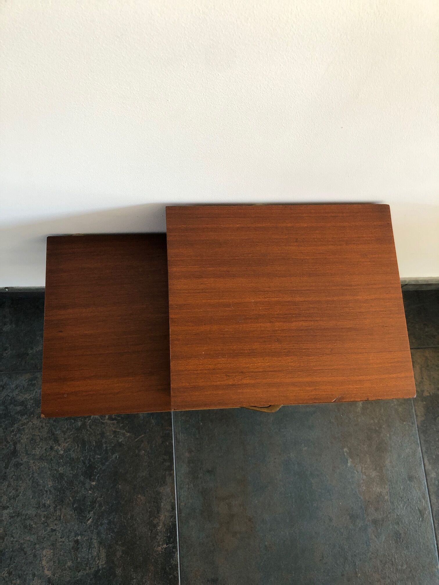 Vintage asymmetrical bedside table