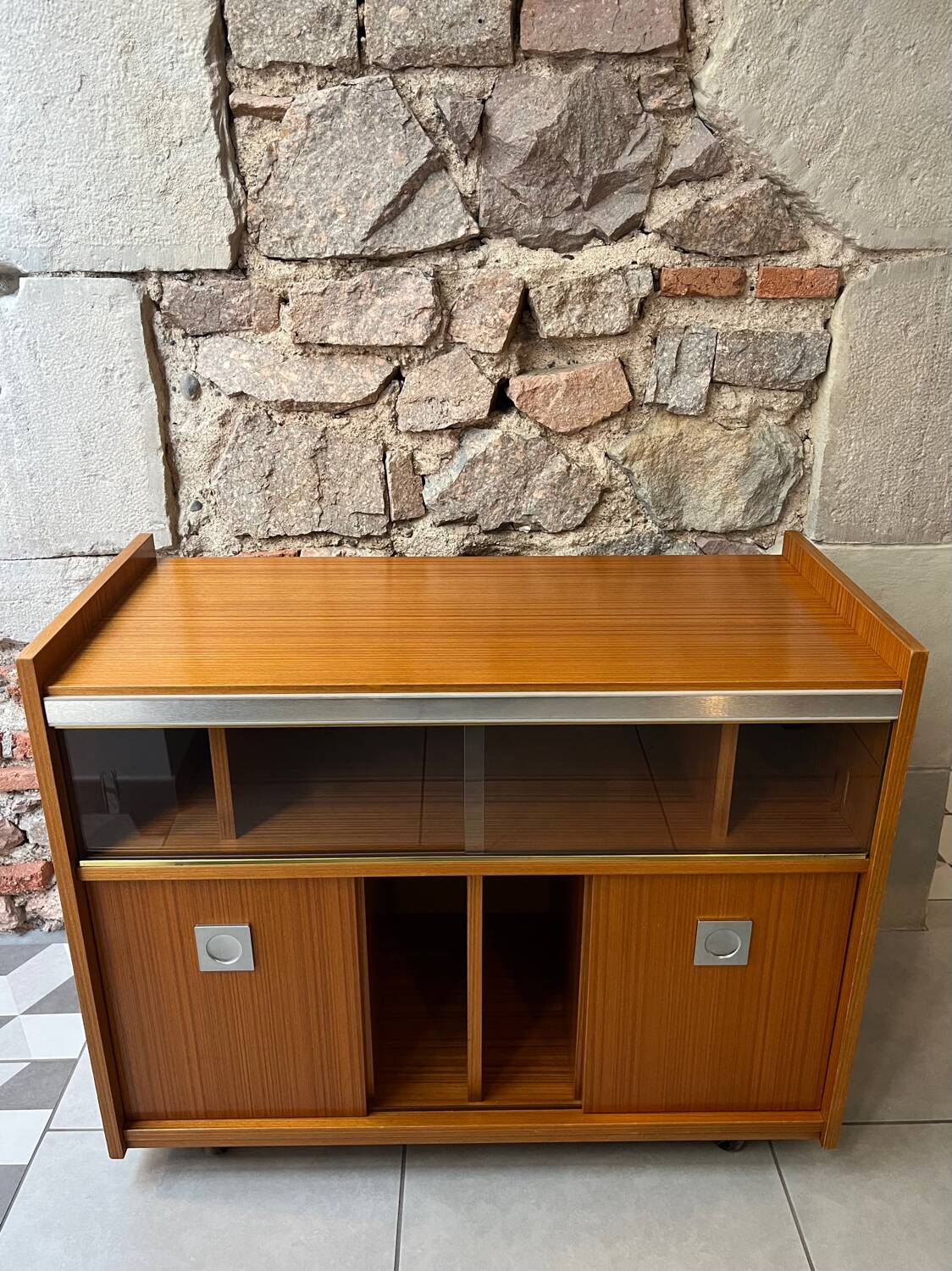 Vintage hi-fi furniture on wheels