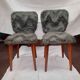 Paire de chaise moumoute vintage