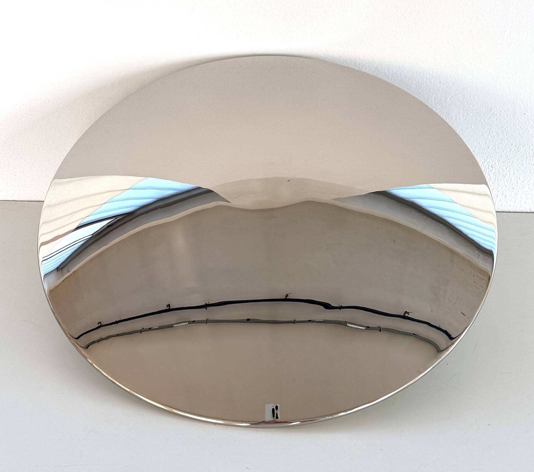 Florian Schulz Large Flush Mount Light Sela in polished Nickel, 1970s
