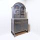 Double-bodied lacquered grey wooden sideboard - one pair available (B)