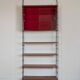 Etagère bibliothèque murale métal et bois 60'