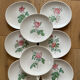 8 earthenware plates Salins - Rose de Redouté