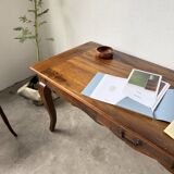 Table de ferme bureau noyer XIXème