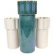 Modern Scandinavian set of 3 Konvex vases by Karin Björquist Gustavsberg, Sweden.