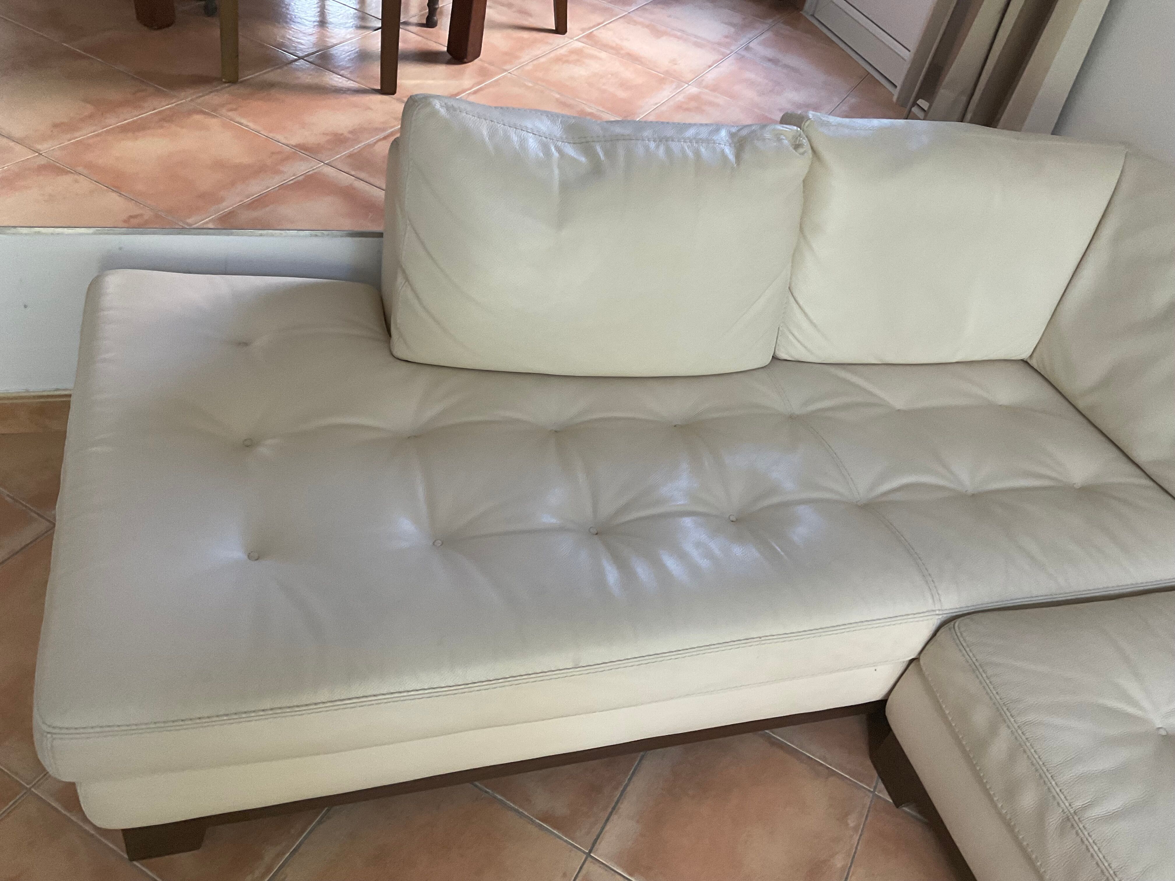 Roche bobois leather corner sofa