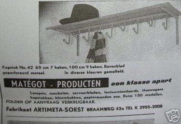 Mathieu Mategot Rare Coat Rack for Artimeta 1956