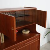 Teak highboard, Danish design, 1960s, production: Denmark