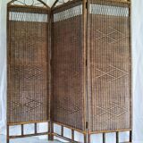 Vintage rattan screen
