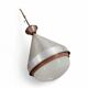 Large aluminium industrial hanging lamp 1970s height 55 cm