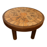 Mini ceramic coffee table Herbiers Vallauris 1960s