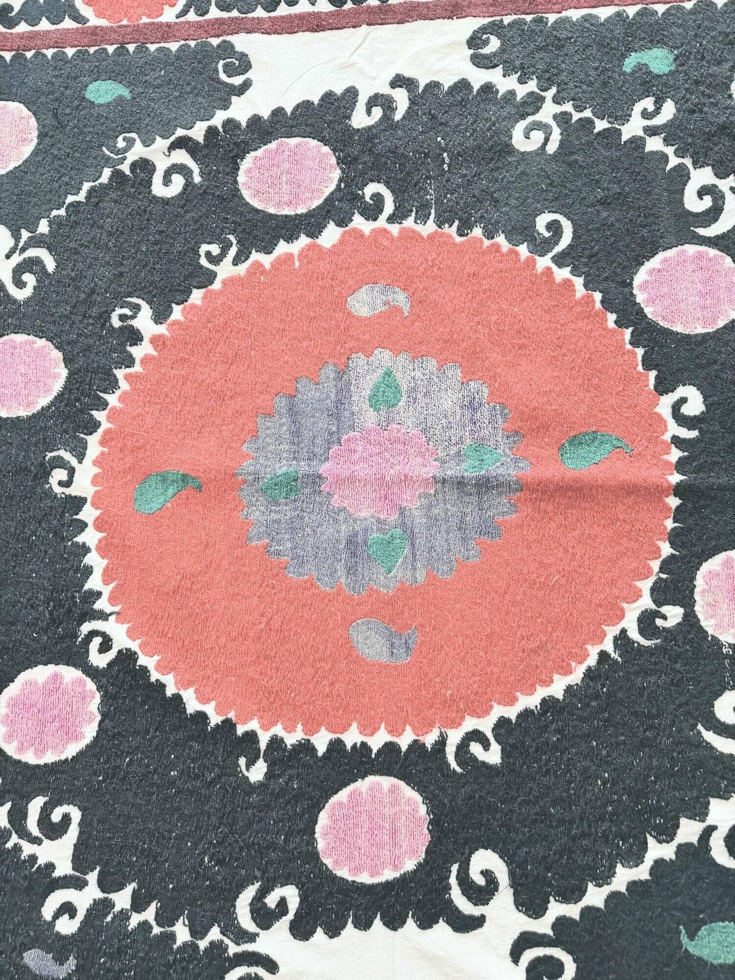 Vintage hand-embroidered tablecloth 127x135 cm
