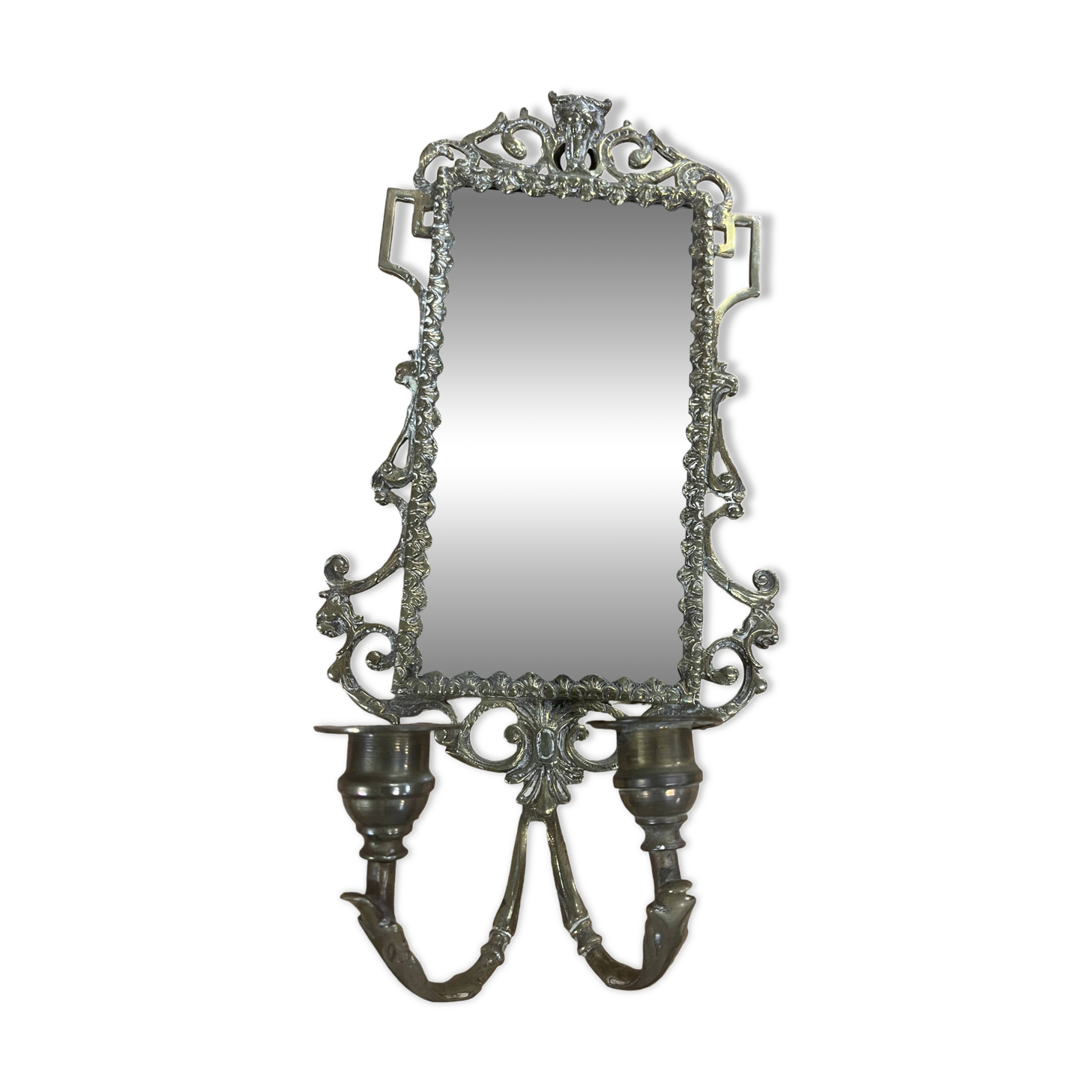 Napoleon III wall mirror with 2 bronze holders