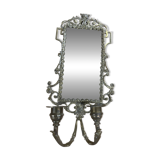 Napoleon III wall mirror with 2 bronze holders