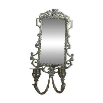 Napoleon III wall mirror with 2 bronze holders