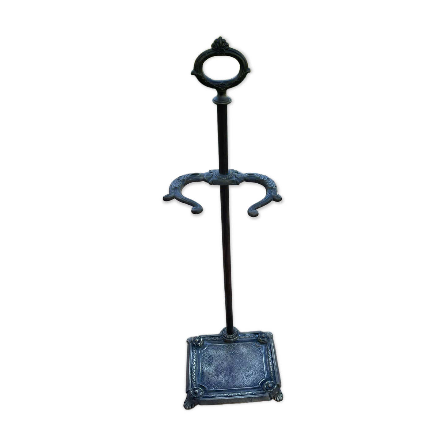 Vintage brass umbrella stand, walking stick holder
