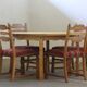 1960s vintage brutalist Danish extending oak dining table style Henning Kjærnulf