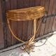 Rattan wall console Italy 1970