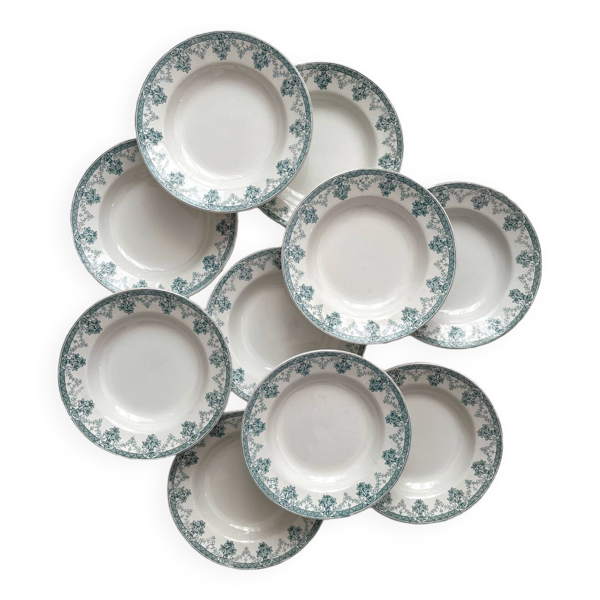 10 assiettes creuses en terre de fer « Cahors » Saint Amand