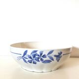 Salad bowl, porcelain bowl Creil et Montereau blue flower