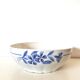 Salad bowl, porcelain bowl Creil et Montereau blue flower