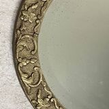 19th century beveled oval mirror