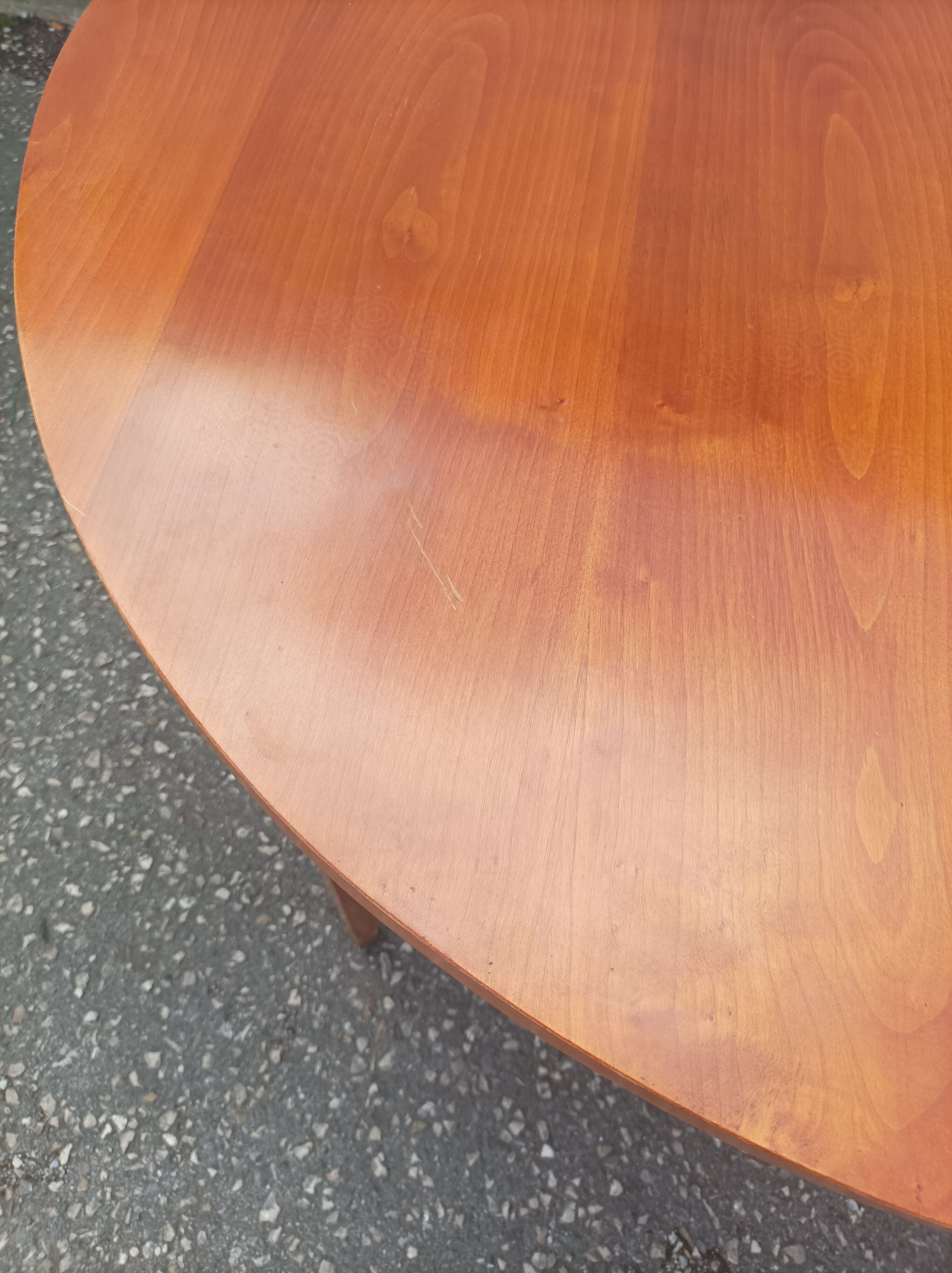 Old dining table wood brass vintage Scandinavian teak