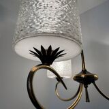 60s brass and perspex chandelier