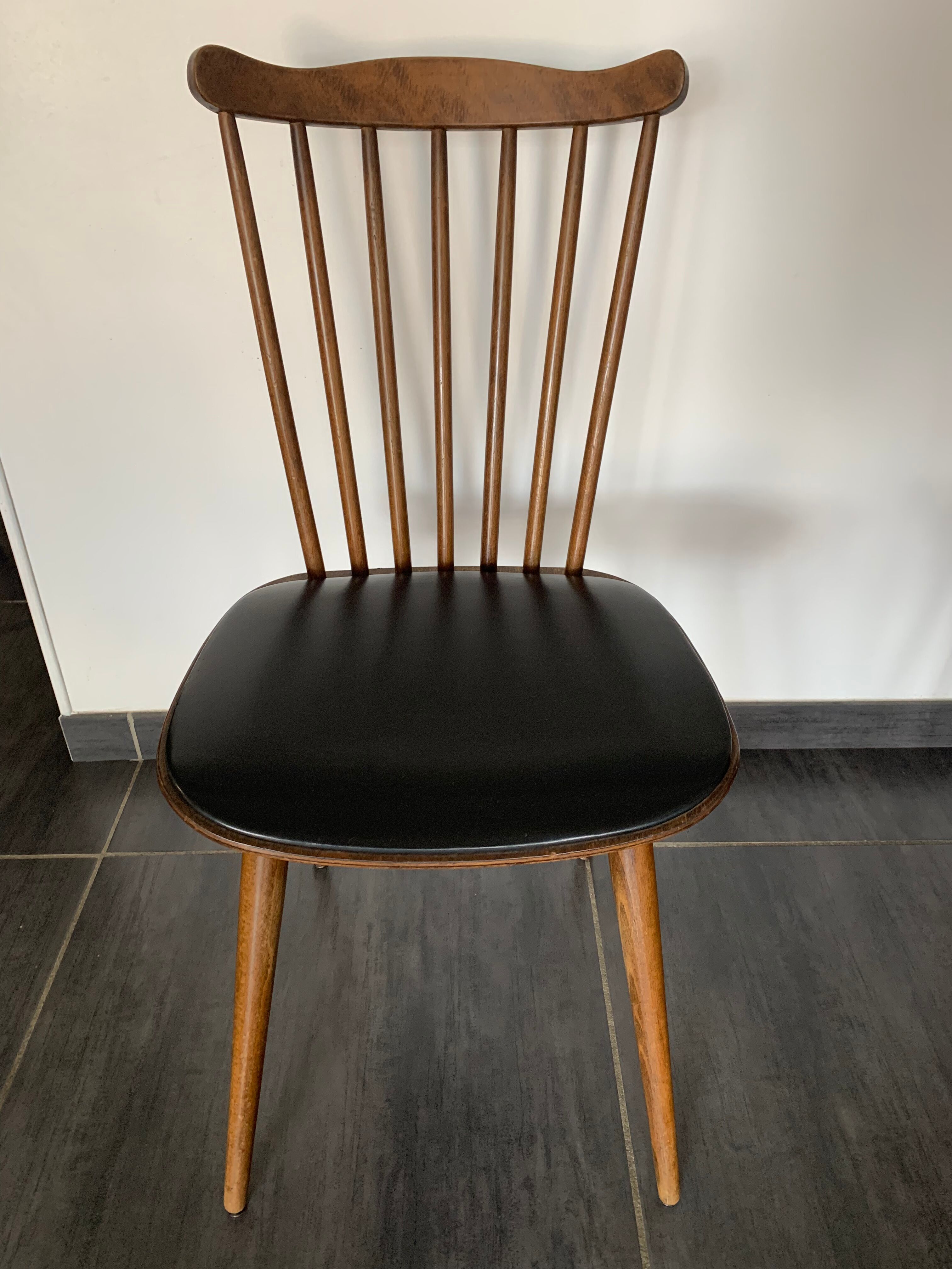 Série de 4 chaises Baumann Menuet, vintage, des années 1970