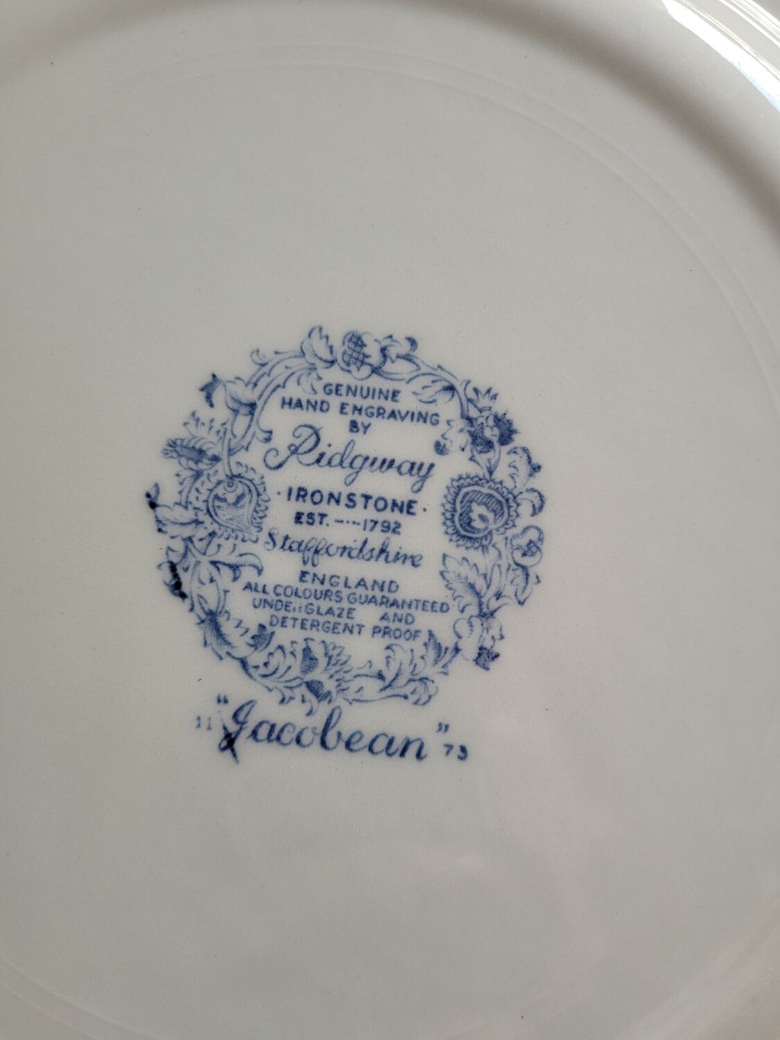 Set of 6 flat plates Ridgway Jacobean