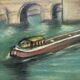 Robert morin, les quais de notre-dame de paris, huile sur toile