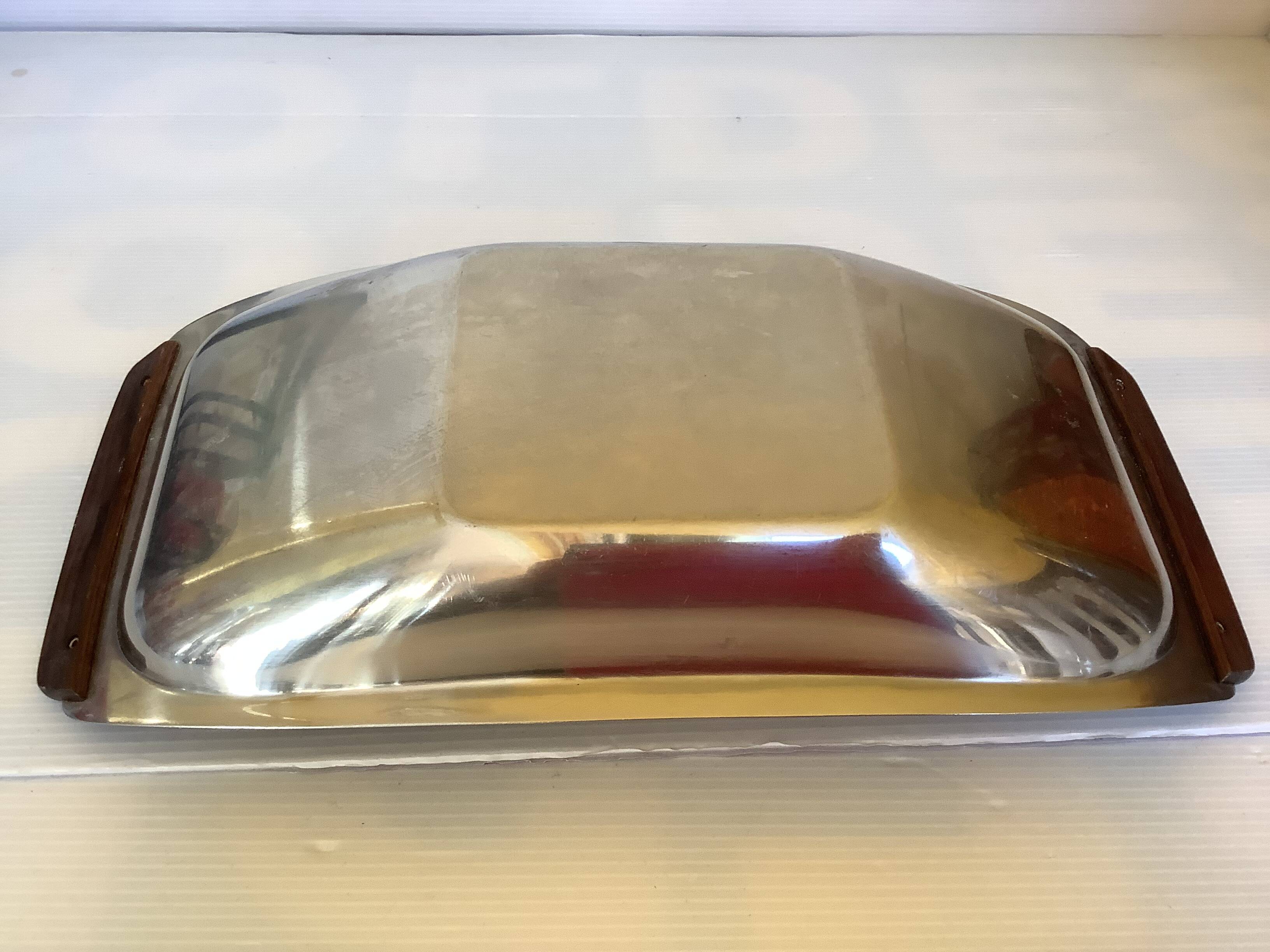 Scandinavian metal and wood basket Denmark