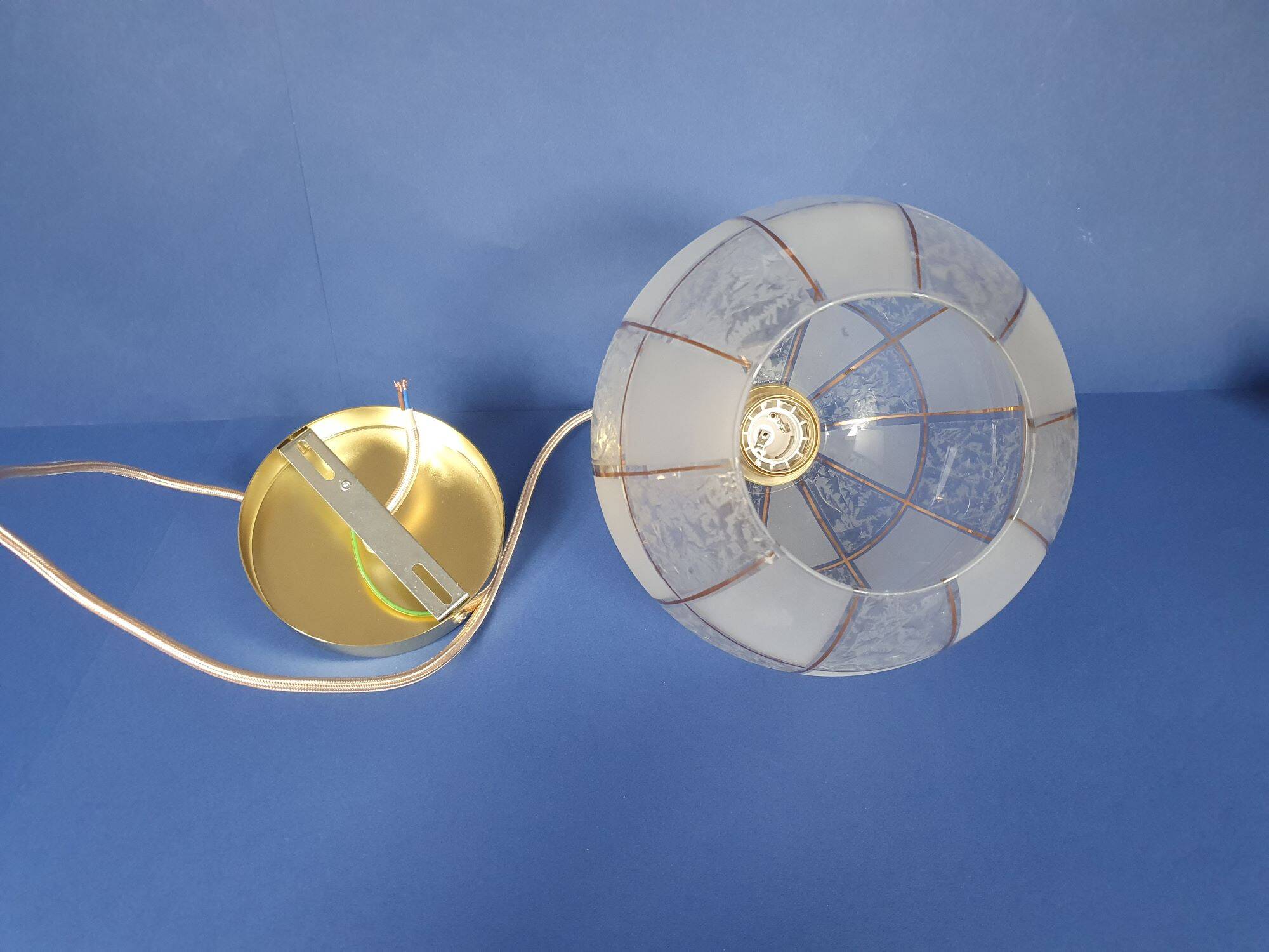 Vintage 60s portable pendant lamps from France - newly electrified