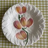 9 dessert plates and 1 barbotine dish from Sarreguemines