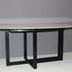 Design table in granite and black laqué steel around 1980