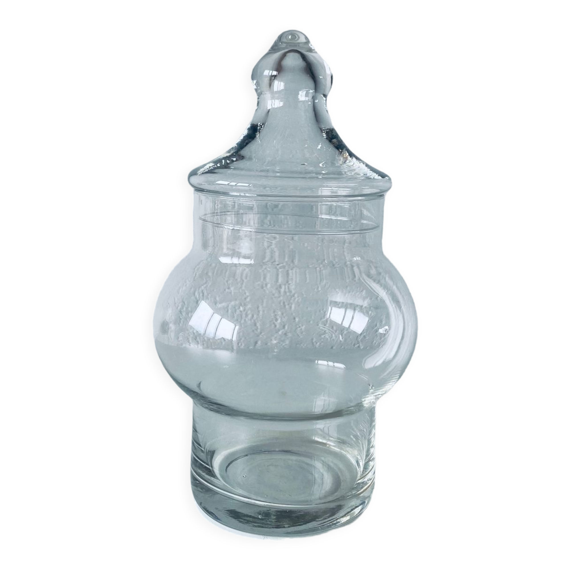 Apothecary shaped glass bottle