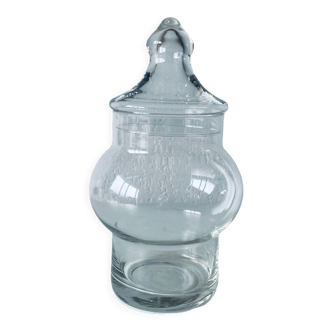 Apothecary shaped glass bottle