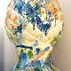 Pine cone, ceramic, glazed terracotta, mixed colors, bright, 32cm