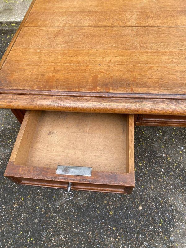 Bureau Louis XVI en chêne massif du 19ème