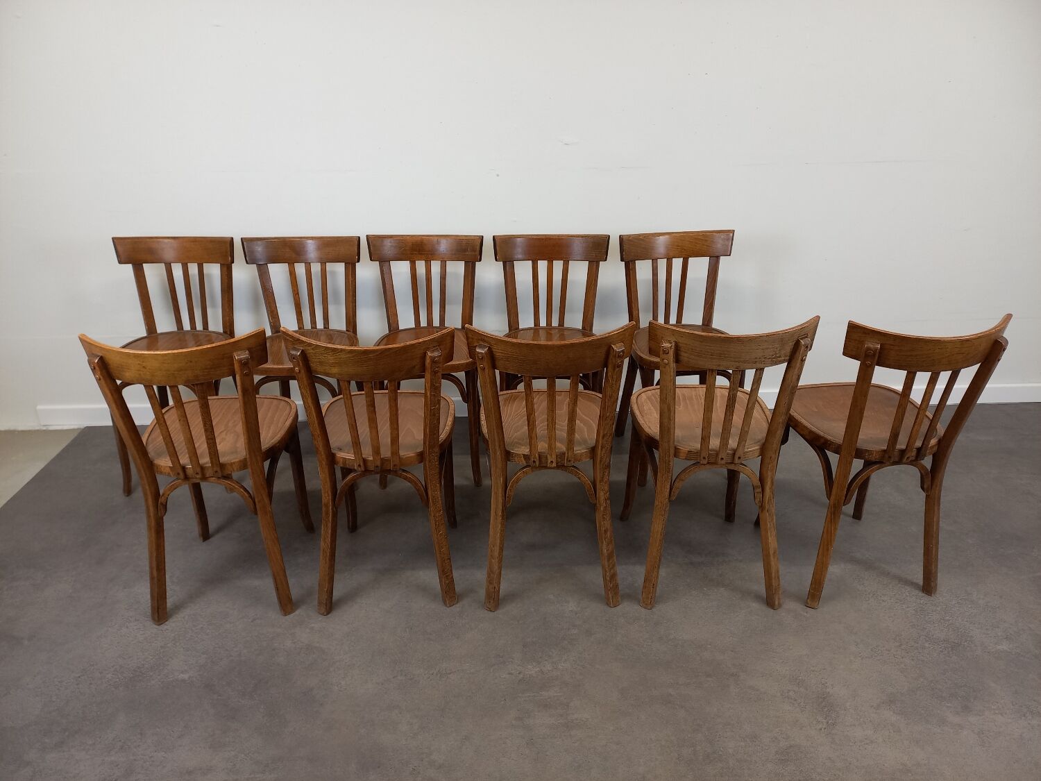 Baumann bistro chairs, set of 10