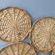Lot de 4 plateaux rotin