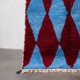 Handmade Moroccan pure wool rug, size 140 x 260 cm