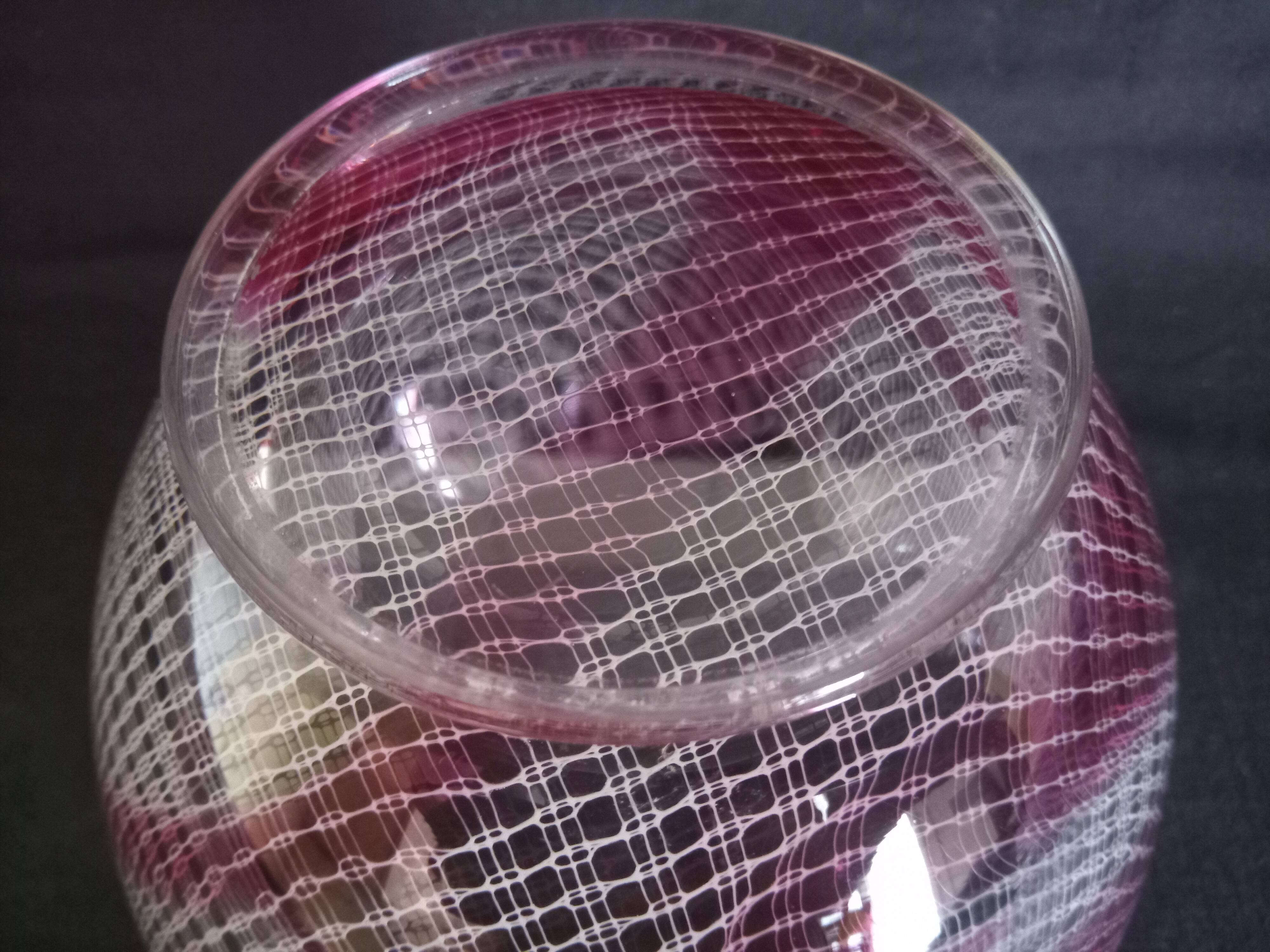 Glass vase with filigree motifs A. D. Copier, Leerdam, Netherlands