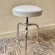 Stool tripod swivel workshop height adjustable skai & chrome vintage 60s