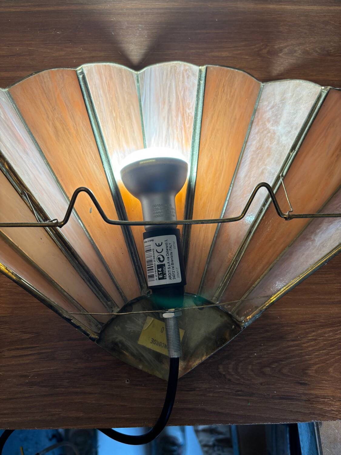 Art deco fan wall light