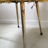 Pair of Pelfran chairs in yellow-orange moumoute