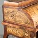Bureau à cylindre en marqueterie de style Louis XV, XIXe siècle