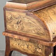 Bureau à cylindre en marqueterie de style Louis XV, XIXe siècle