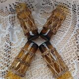 4 vintage orangeade glasses