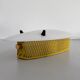 Applique simple du milieu du siècle en plexiglas blanc et métal jaune, années 1950, Allemagne